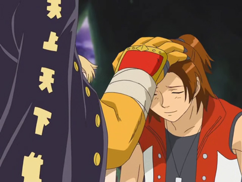 Masaru getting a headpat from BanchoLeomon